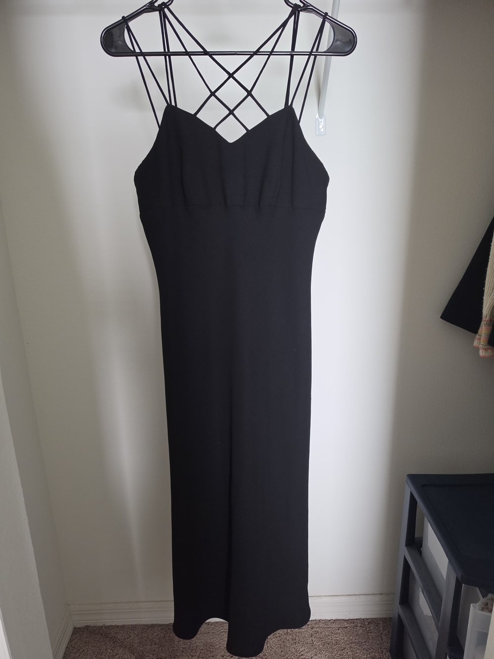 Classic Black Strappy Maxi Dress